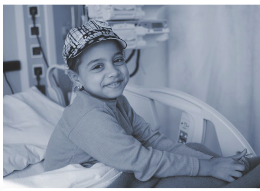 A child in an oncology ward